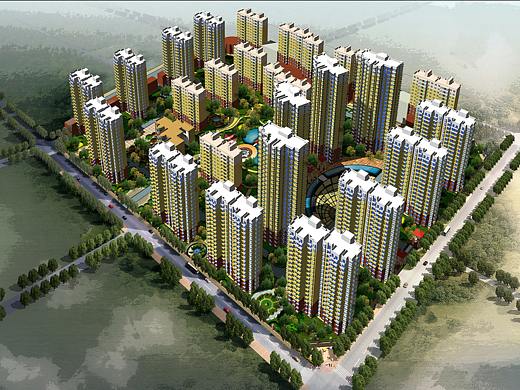 小区鸟瞰图