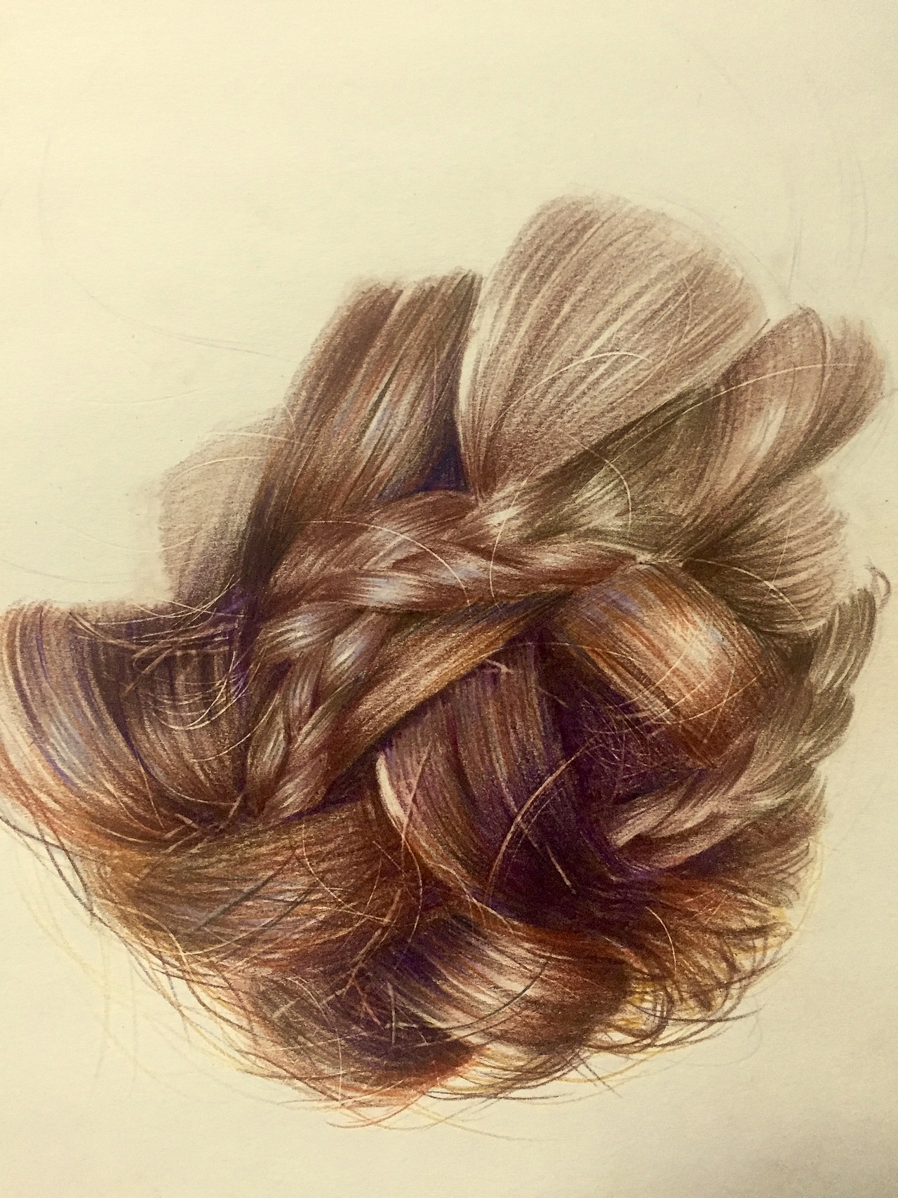 两种头发的画法带步骤图|纯艺术|绘画|木下彩铅_原创作品-站酷zcool