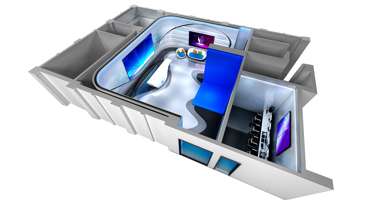 溧水电视台融媒体演播室（图ZMjI4MTIxMzgw） - 展陈设计 - 站酷设计师深海甚蓝原创素材 - 站酷ZCOOL