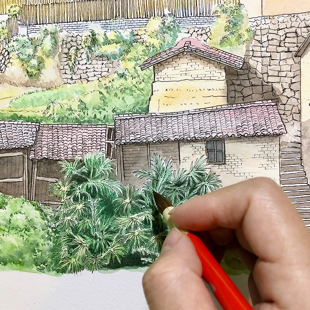 浙江省丽水市松阳县（上）：深山里的书局（图ZMTQ4MDE3MjQ4） - 商业插画 - 站酷设计师liuweibenny原创素材 - 站酷ZCOOL