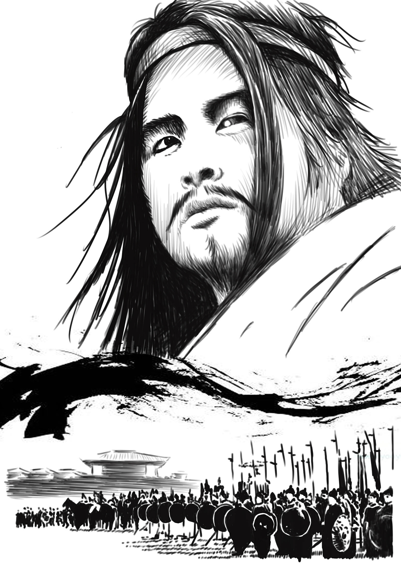 鬼马刺客板绘练习