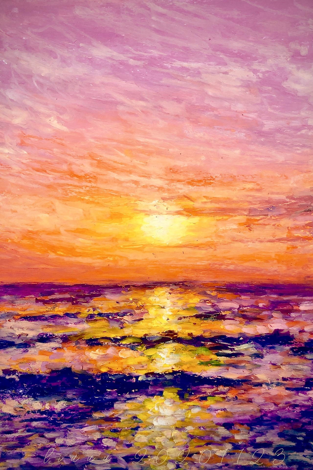 油画棒/一组夕阳照