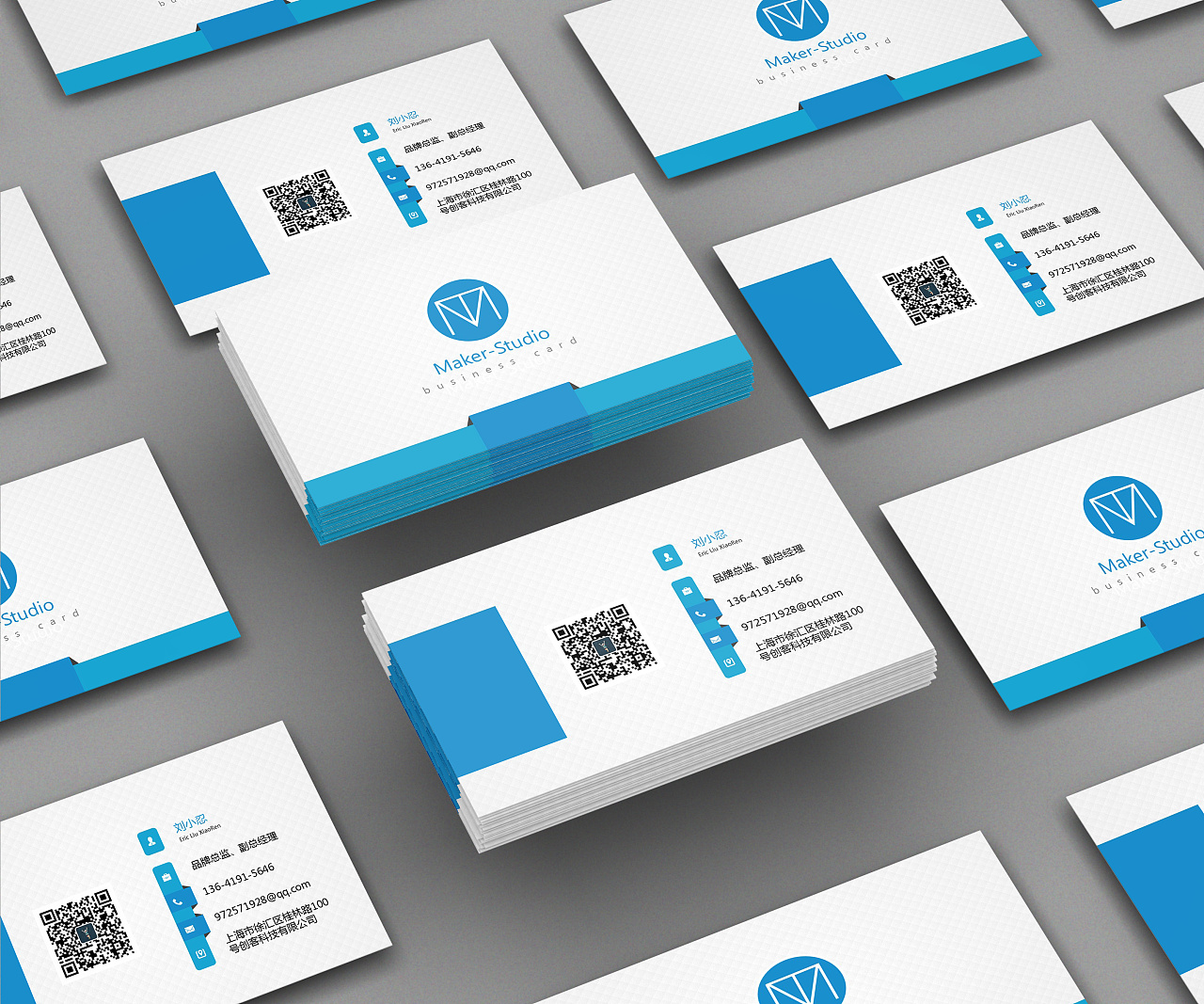 一套原创名片版式设计原创作者刘小忍