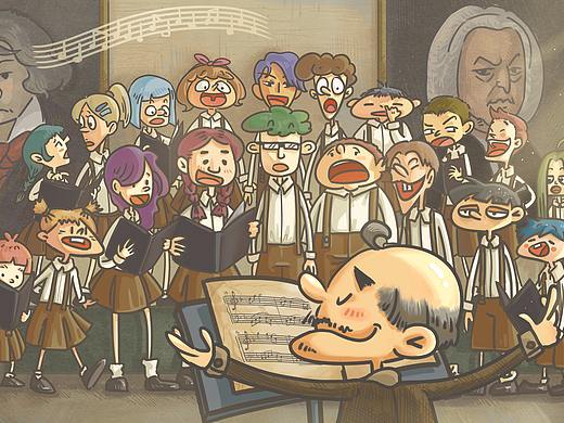 《声之伴》绘本插画 毕设作品