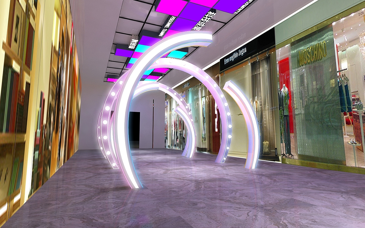 科技商场美陈科技风网红系