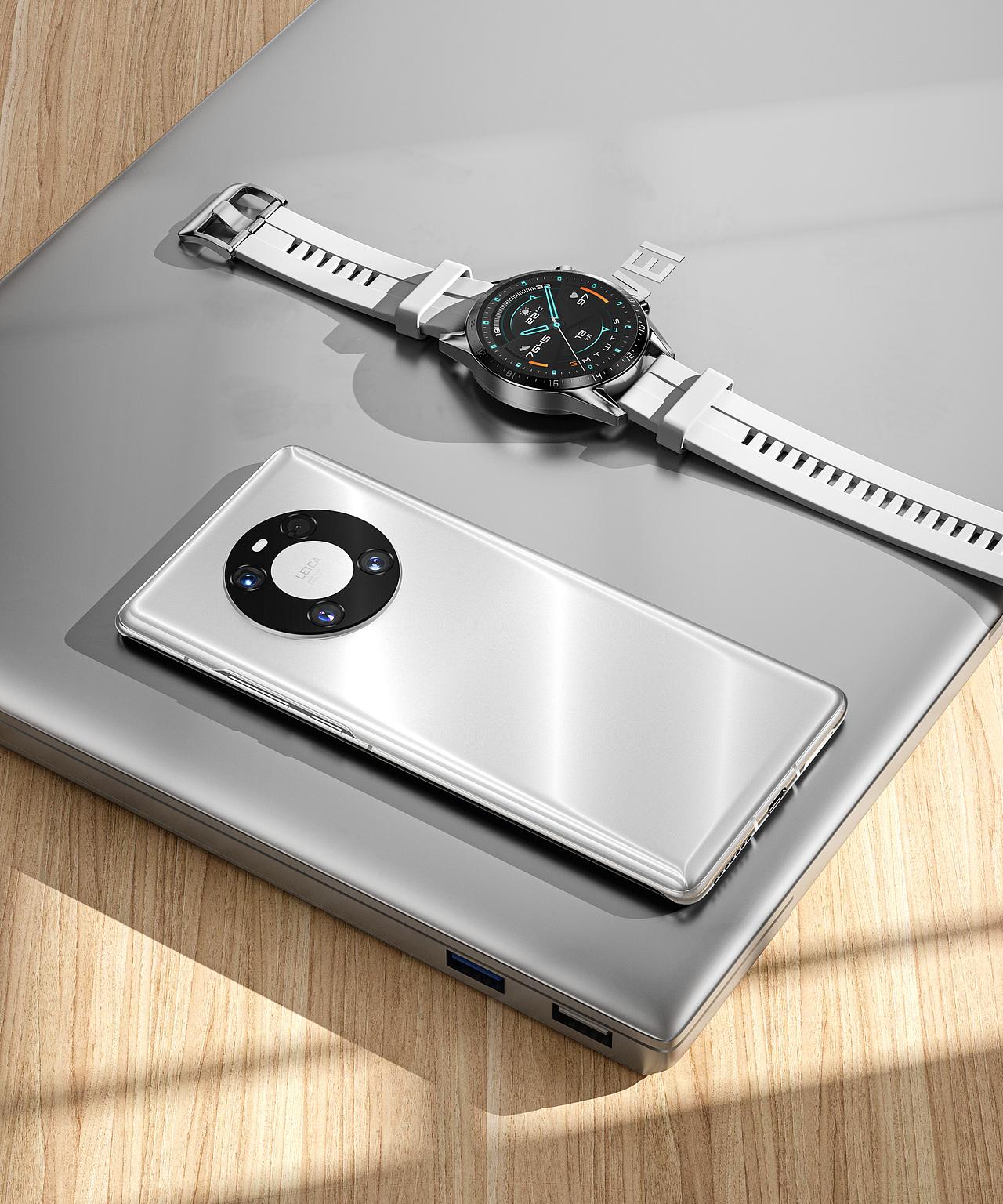 挂脖风扇/数据线/充电头/手机壳/投影仪场景渲染合集