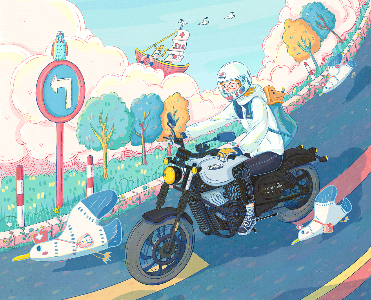 原创插画医护人员