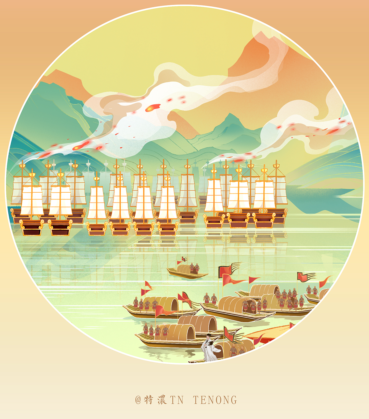 陕旅集团【锦绣陕旅】贺岁长卷(陕西)(图ZMjM3NzE3NDA4) - 商业插画 - 站酷设计师特浓TN原创素材 - 站酷ZCOOL