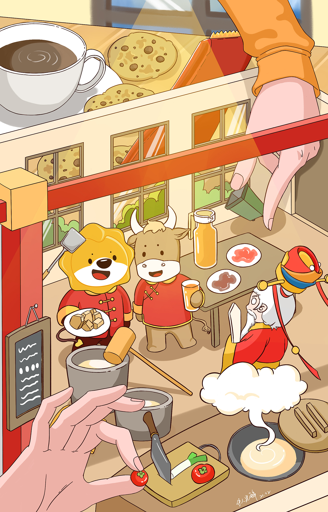 过年7天快乐（图ZMjQ5MzQxMjQ4） - 商业插画 - 站酷设计师akane_伊人完醉原创素材 - 站酷ZCOOL
