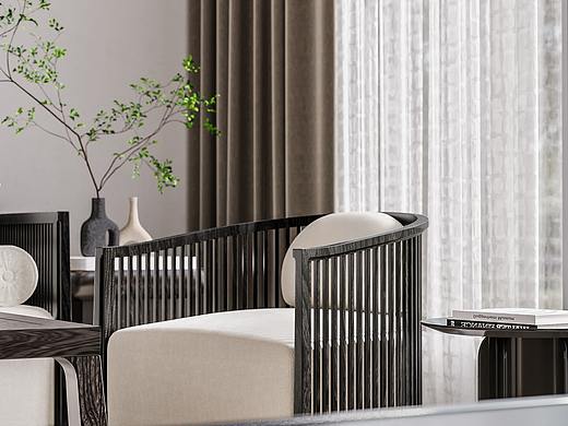 新中式客厅（个人主页-ZNTc1MjQ1MTY=） - 家装设计 - 站酷设计师被捏成大嘴猴原创素材 - 站酷ZCOOL