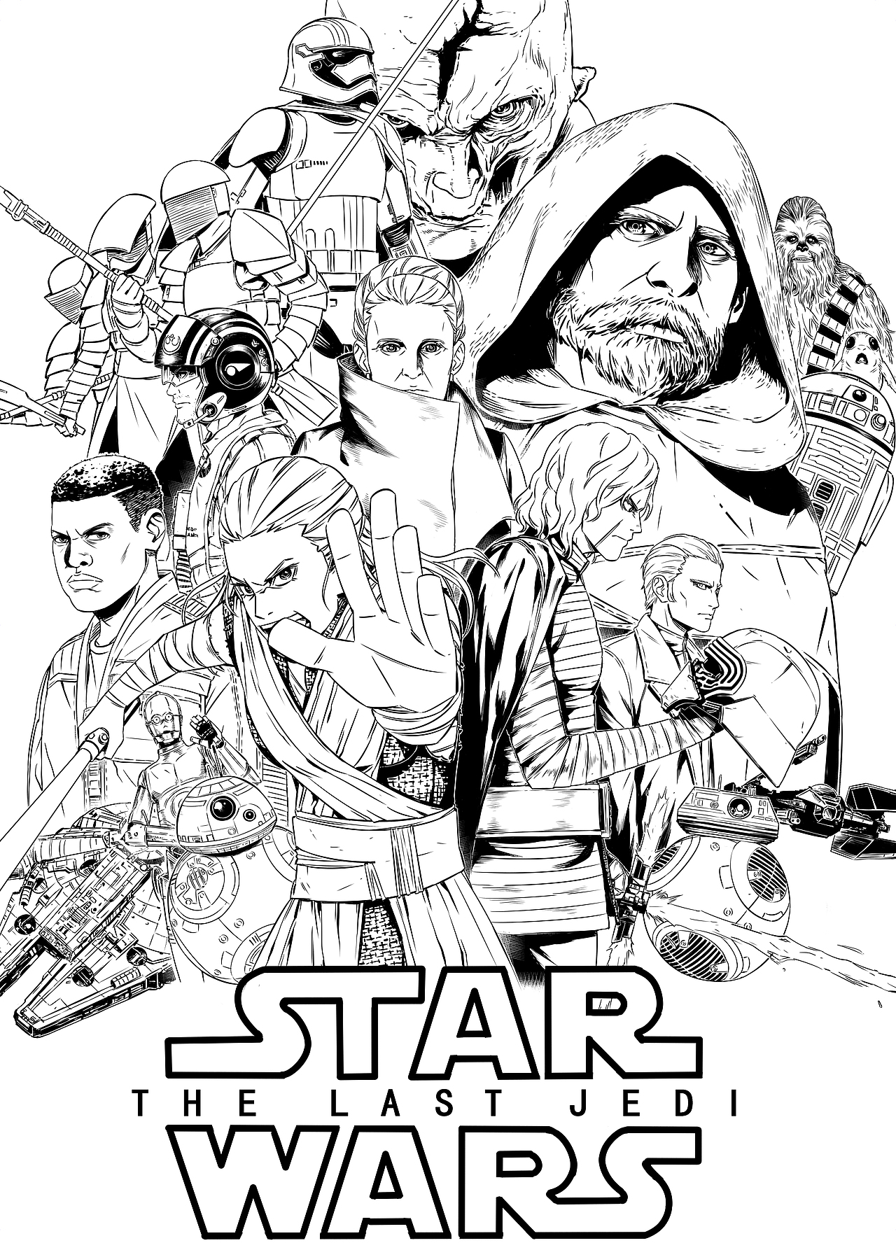 星球大战8 最后的绝地武士同人海报