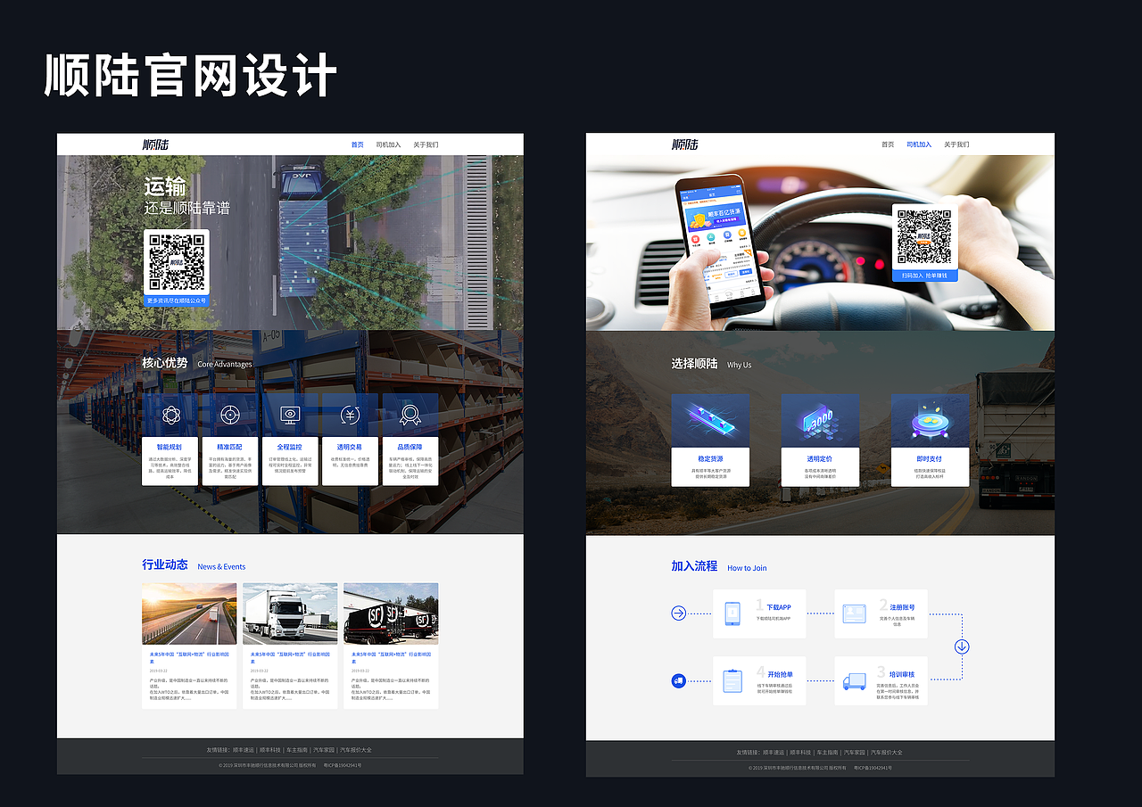 顺陆官网/后台/其他网页（图ZMTgzODE0Mjc2） - 企业官网 - 站酷设计师依然z原创素材 - 站酷ZCOOL