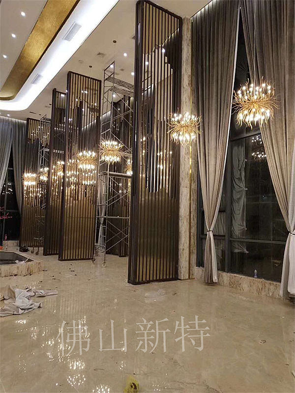 酒店餐厅挂屏几款铝雕花格屏风图案图片