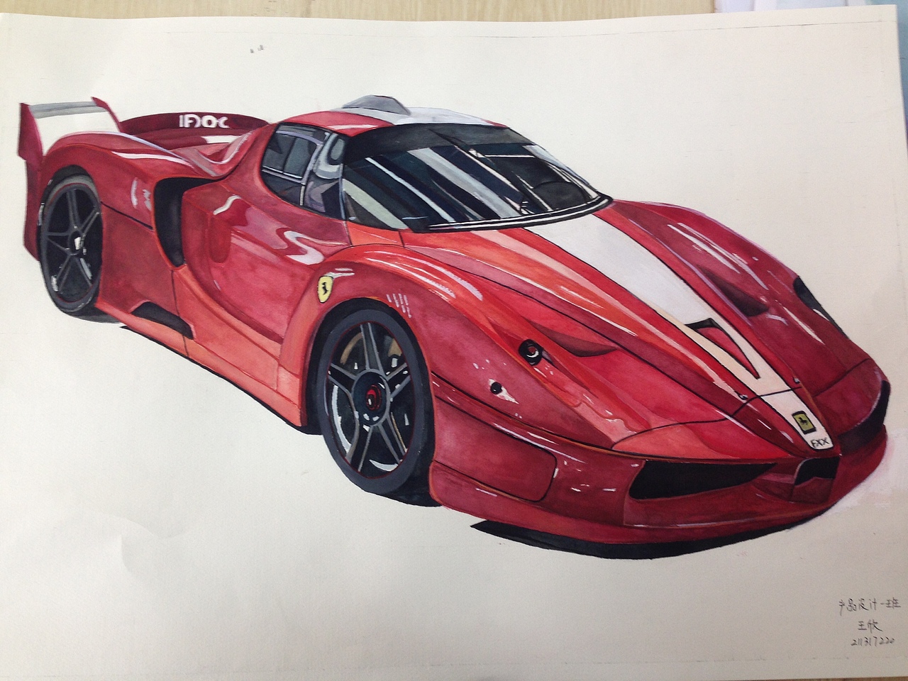 Ferrari手绘（图ZNjE2MzQyNzI=） - 绘画 - 站酷设计师Charlottexin原创素材 - 站酷ZCOOL