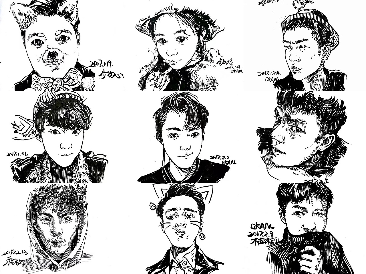 程砍2015-2019人物合集（图ZMTQ4Njc2NTU2） - 新锐潮流插画 - 站酷设计师CKAN程阿砍原创素材 - 站酷ZCOOL