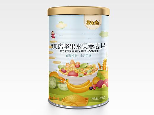 三款清新麦片包装设计