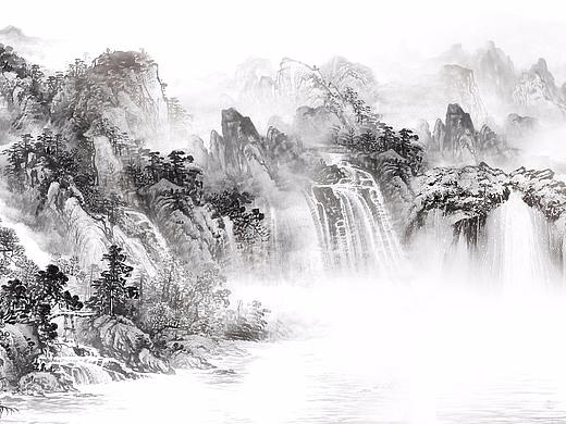 山水水墨画