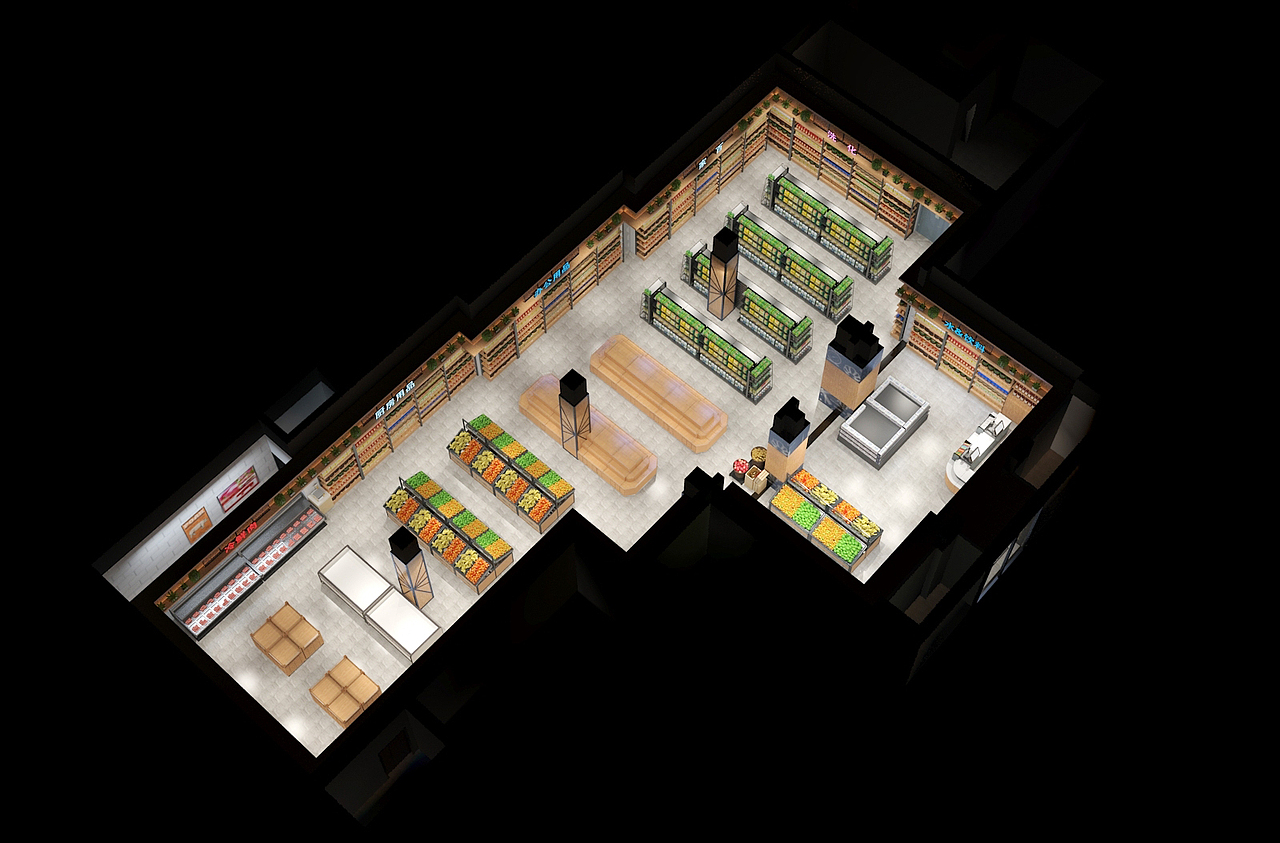 安阳水晶超市1号店（图ZMjkxOTUwMzQ0） - 商业空间设计 - 站酷设计师SCM设计原创素材 - 站酷ZCOOL