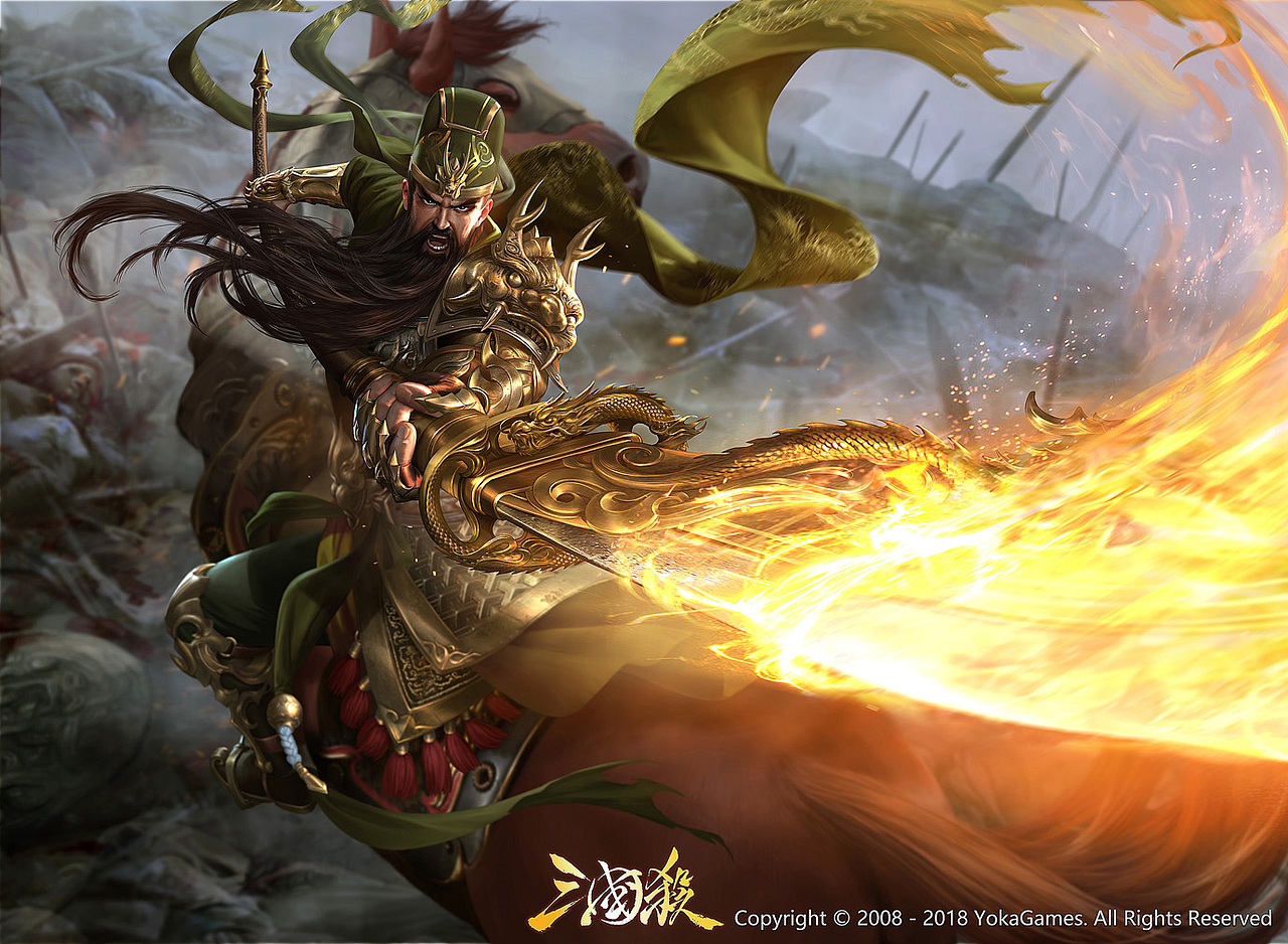 为游戏《三国杀》创作的卡牌插画