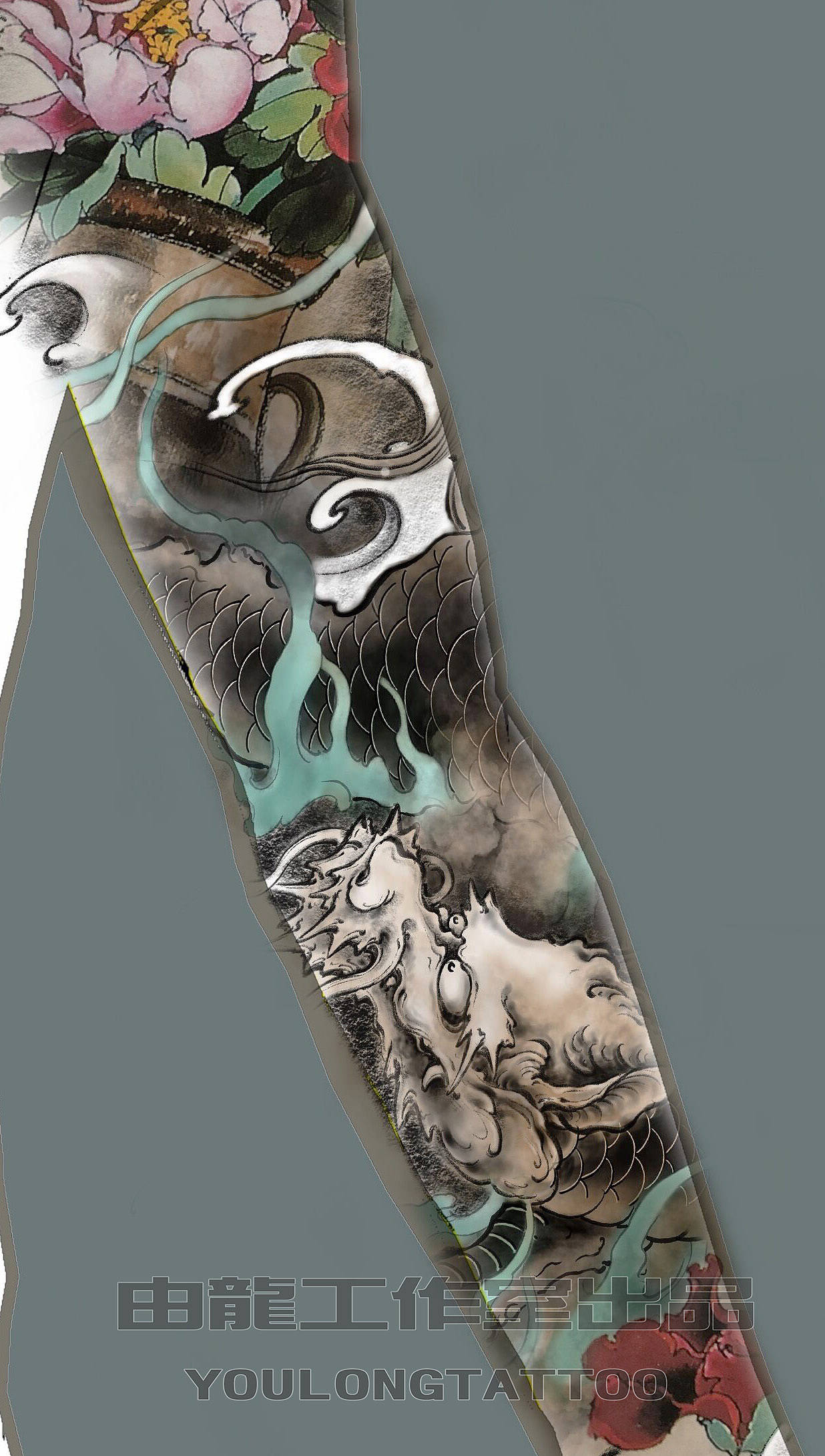花臂麒麟纹身