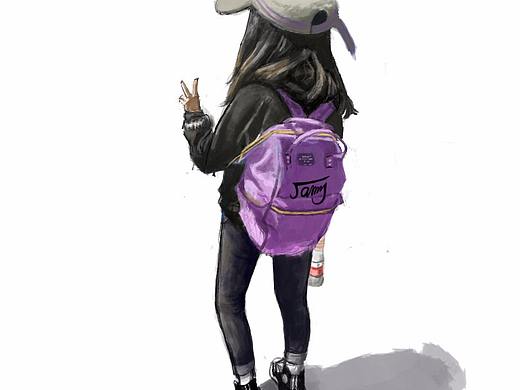 来张自画像~（个人主页-ZMjUxNzM3NzY=） - 单幅漫画 - 站酷设计师JANNYEN原创素材 - 站酷ZCOOL