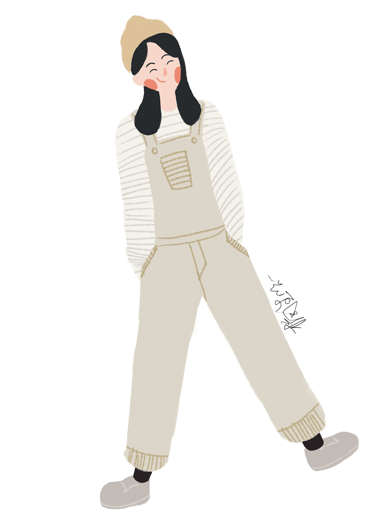 小文艺日常画小人物