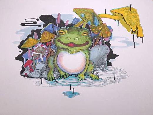手绘插画（青蛙）