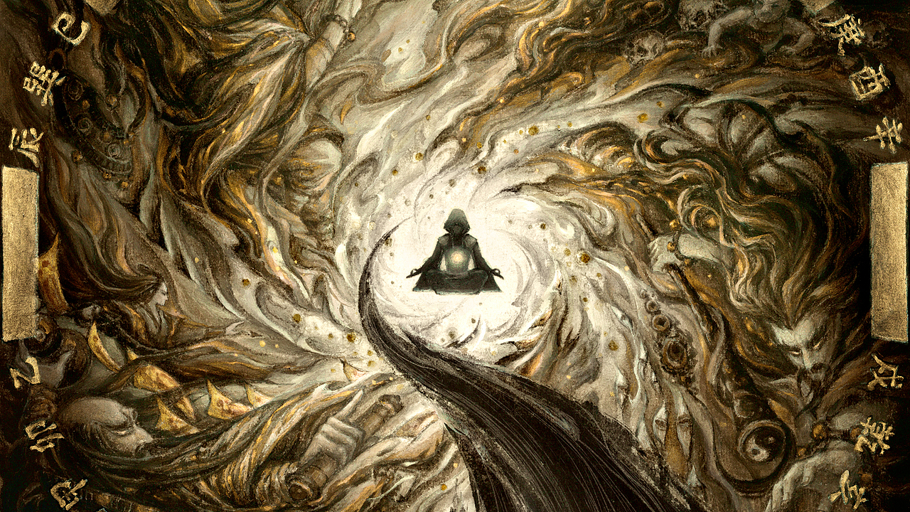 新国画 |《奇门遁甲2》古风国风手绘电影艺术海报