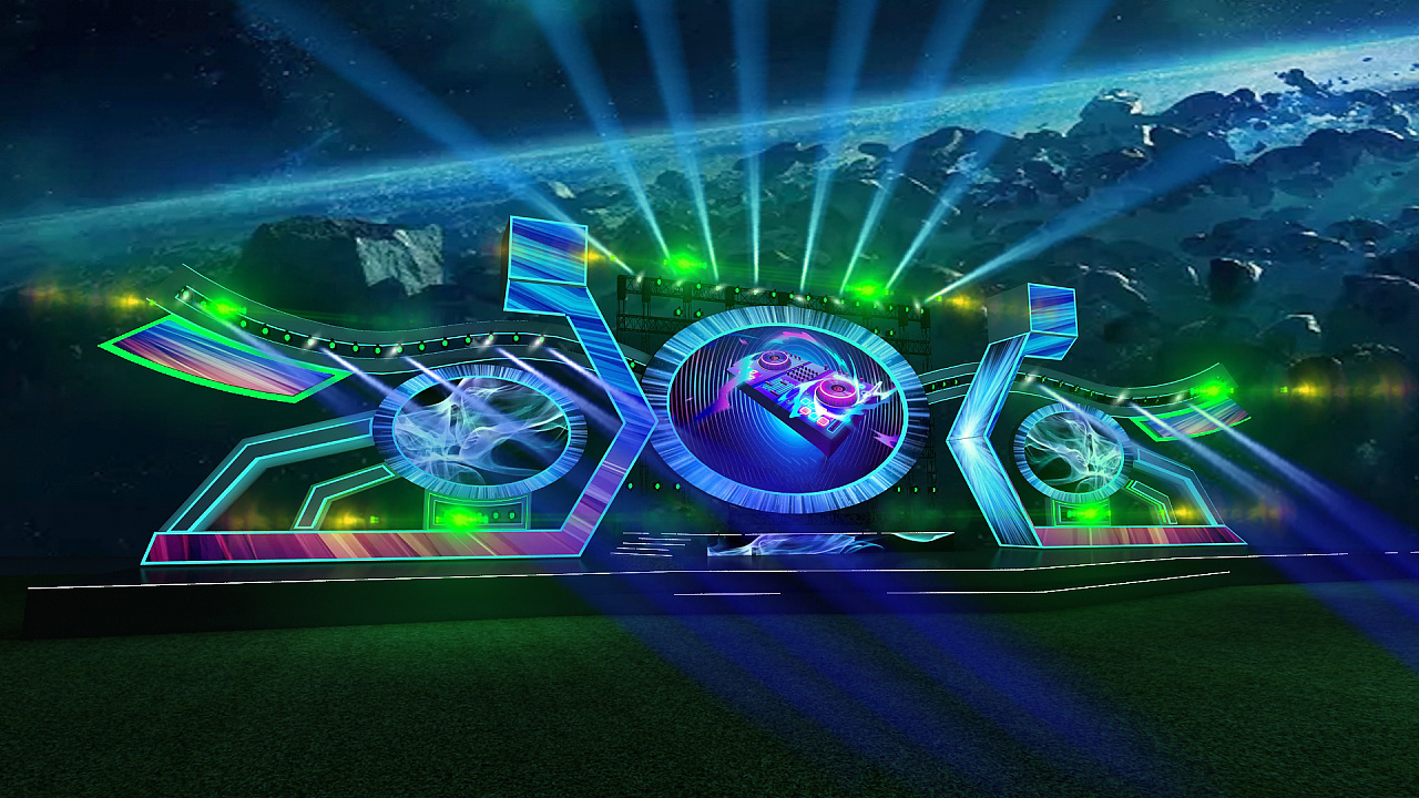 电音节活动舞美|空间|舞台美术|lanti蓝体 - 原创作品 - 站酷 (zcool)