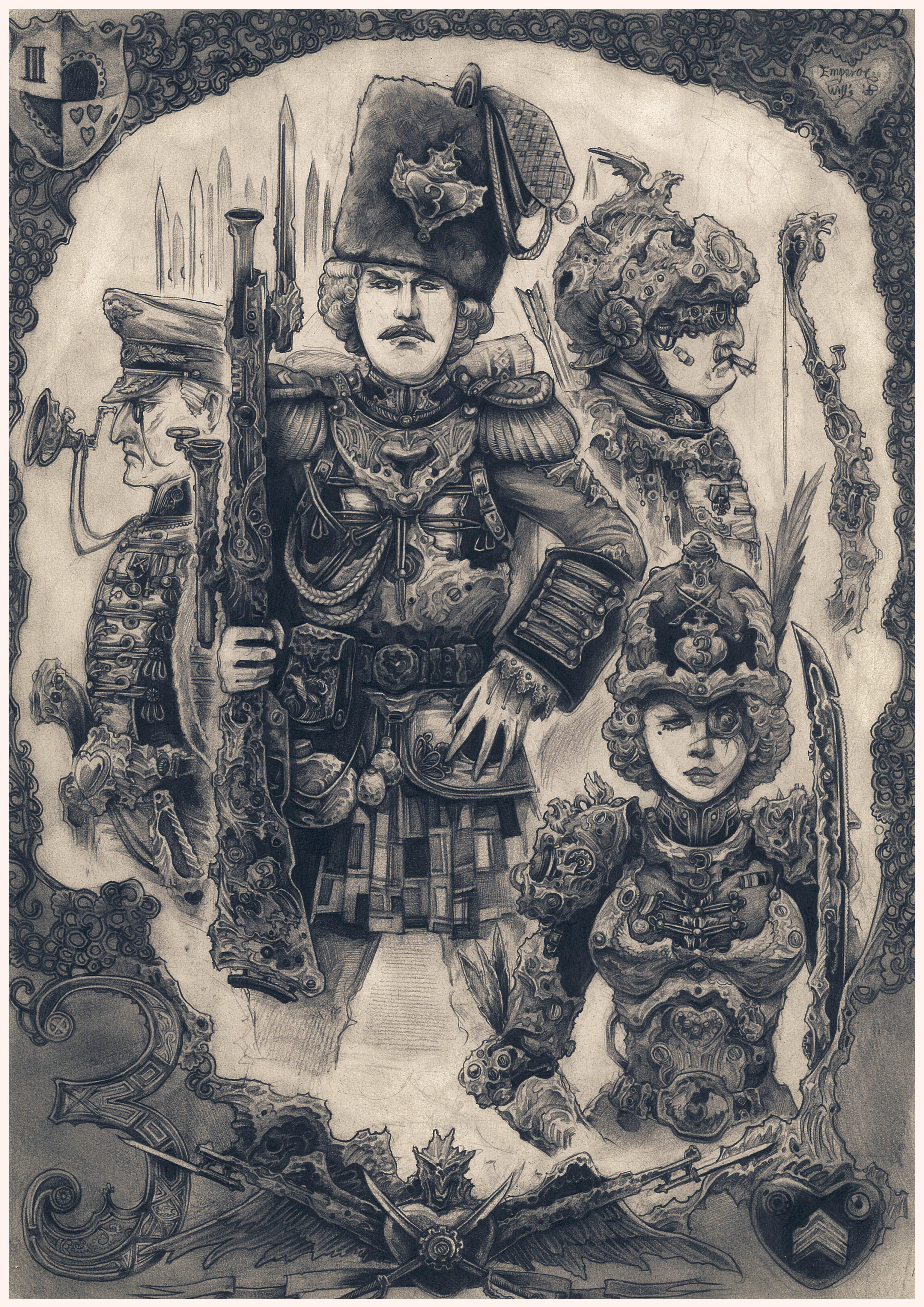 铅笔手绘 扑克帝国|插画|创作习作|chenhh92_原创作品-站酷zcool