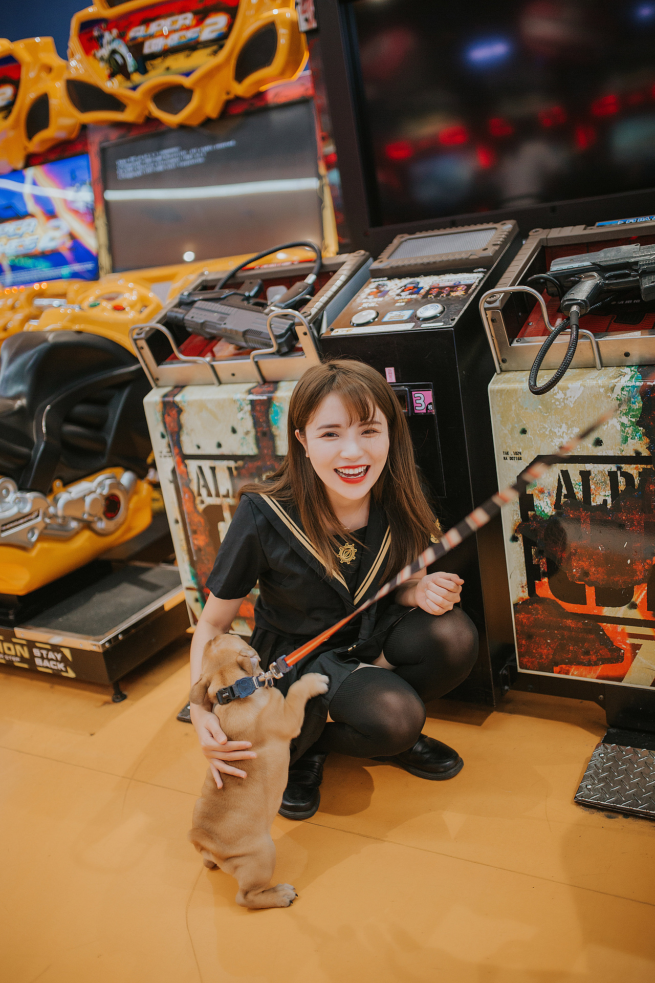 电玩城不良jk少女