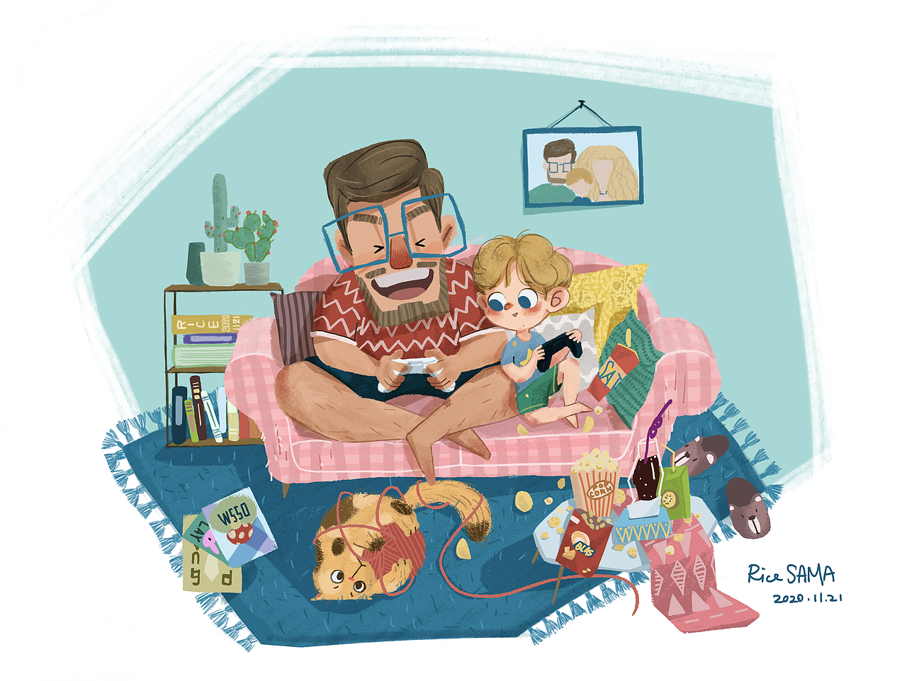 打游戏|插画|创作习作|米饭萨玛_原创作品-站酷zcool