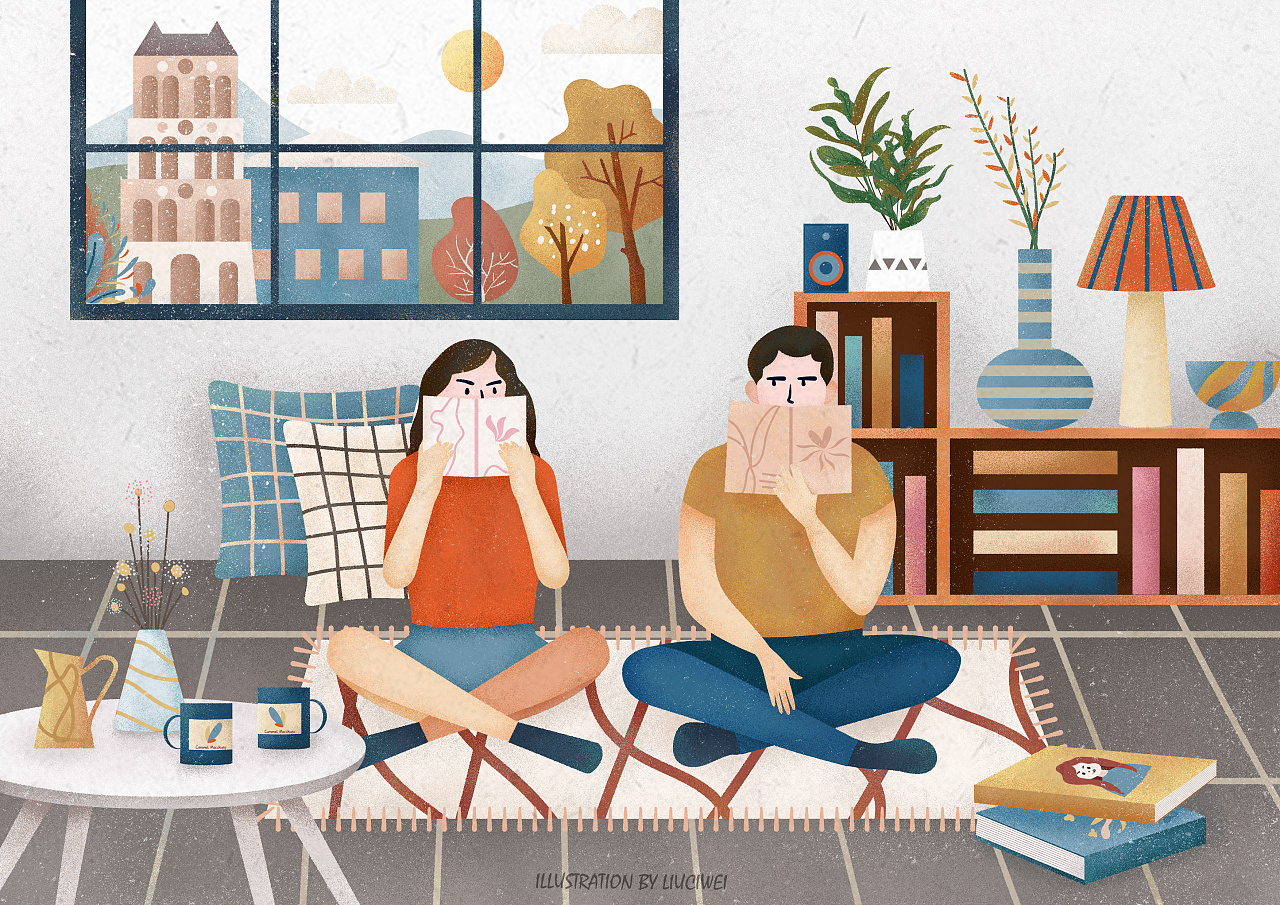 情侣插画——我们的日常