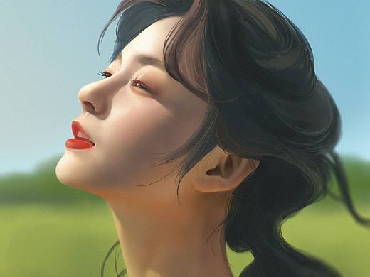 美少女头像绘画