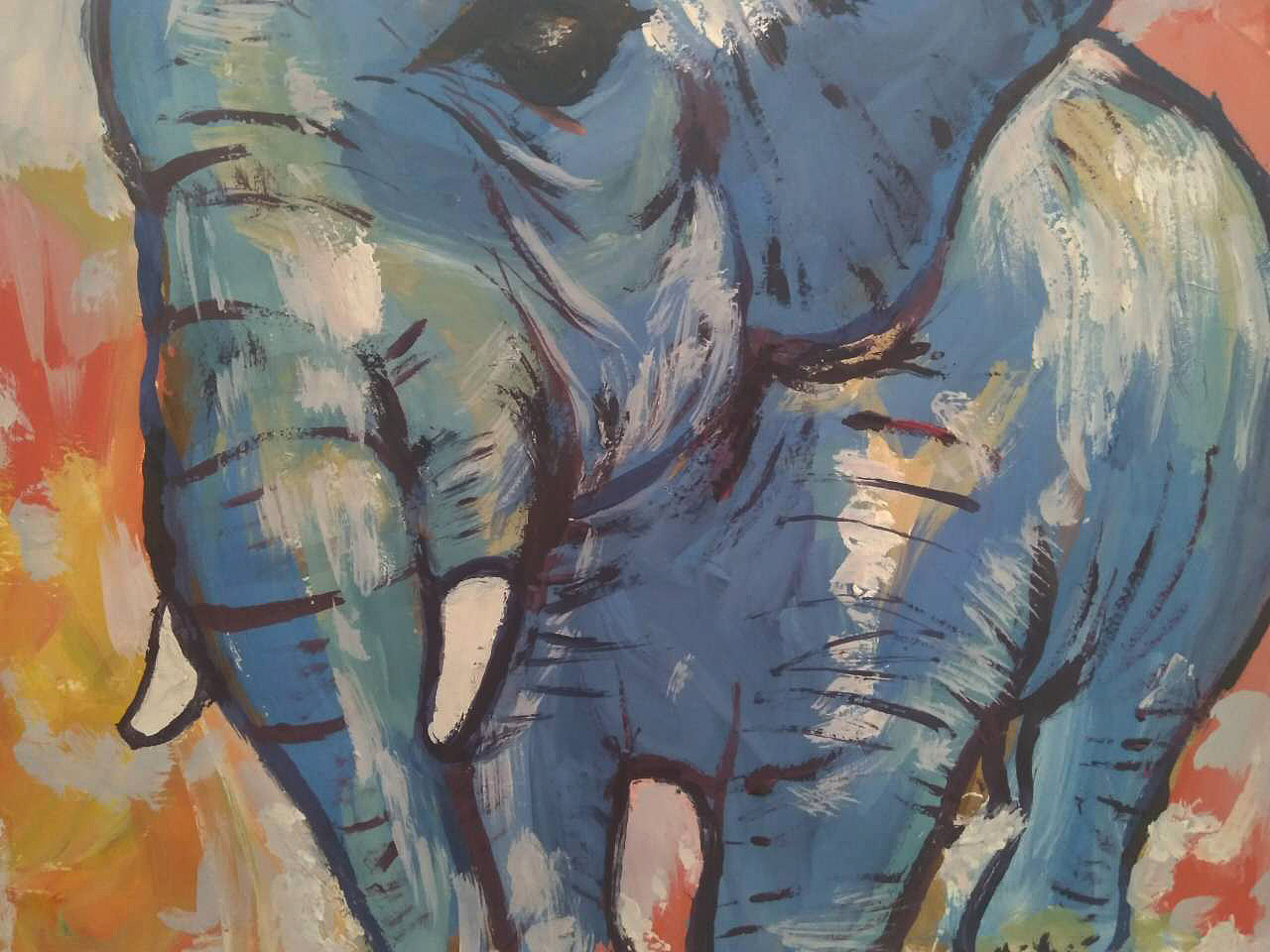 大象|纯艺术|绘画|苏底_原创作品-站酷zcool