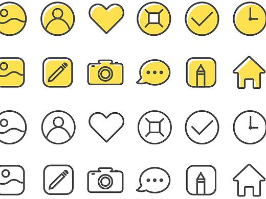 UI圖標(biāo)練習(xí)（個(gè)人主頁-ZNDAwMTM2NDQ=） - 圖標(biāo) - 站酷設(shè)計(jì)師木子西一原創(chuàng)素材 - 站酷ZCOOL