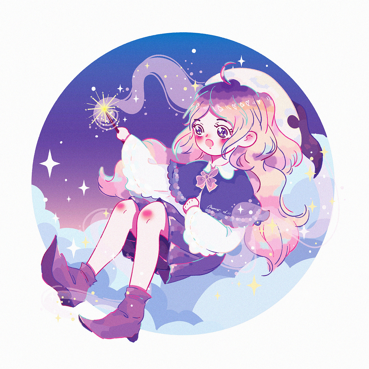 会魔法的少女（图ZMjcxMDgyMjQ0） - 创作习作 - 站酷设计师MorrisLin原创素材 - 站酷ZCOOL