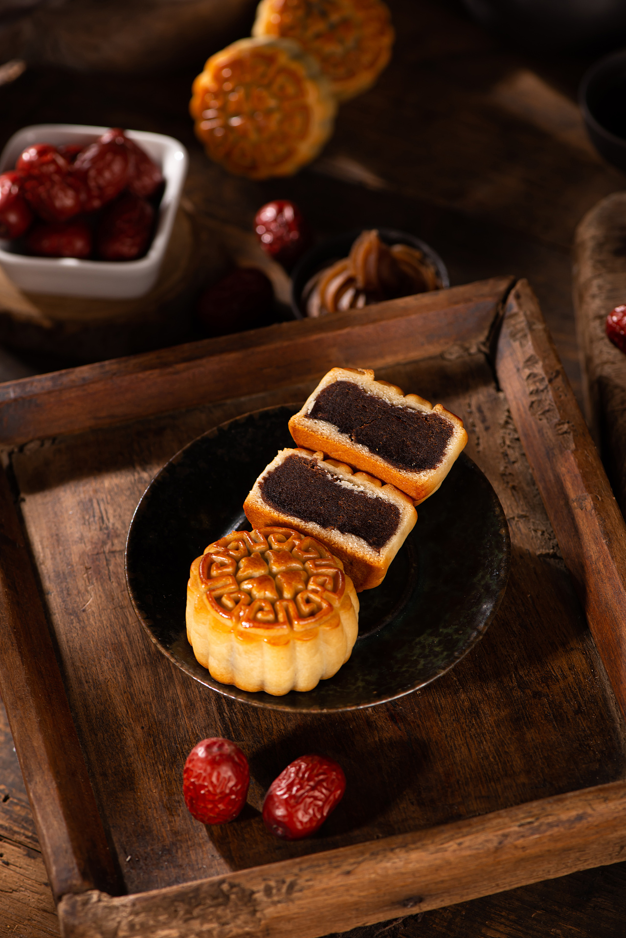 电商摄影:利男居枣蓉月饼