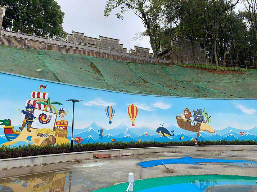 围墙卡通图案彩绘（图ZMzI2MDMzODg0） - 其他手工艺 - 站酷设计师郑州领航者彩绘原创素材 - 站酷ZCOOL