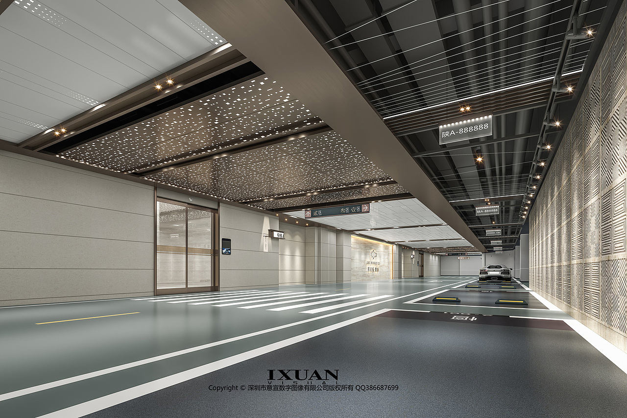 意宣表现---地下停车场效果图01（图ZMTQ4OTE5ODA0） - 家装设计 - 站酷设计师深圳意宣原创素材 - 站酷ZCOOL