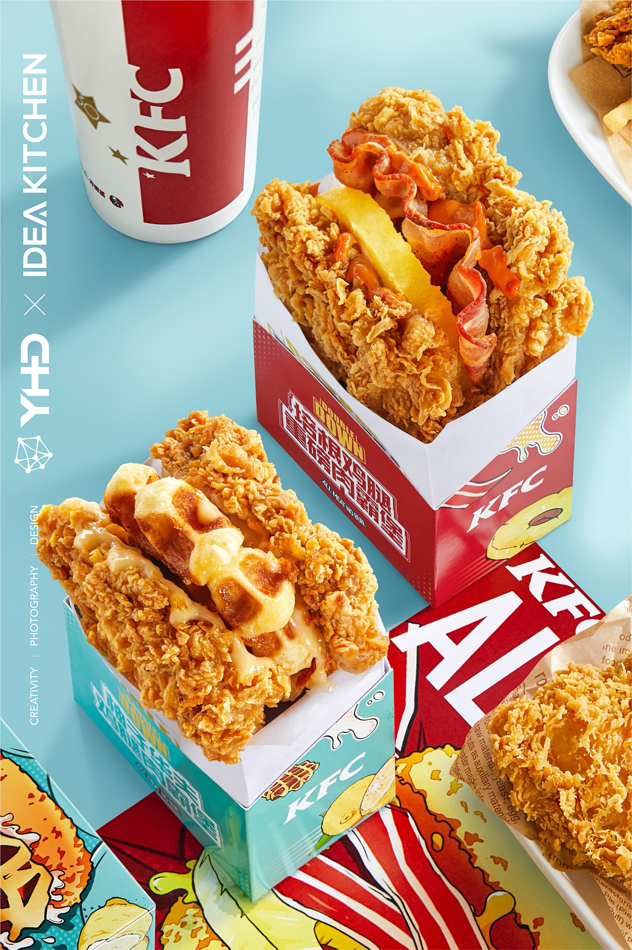 [视觉创意/美食摄影] kfc-2021-double down