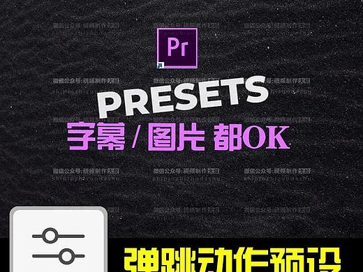原创PR出入画酷炫动作预设: 一键添加, 字幕图片都适合