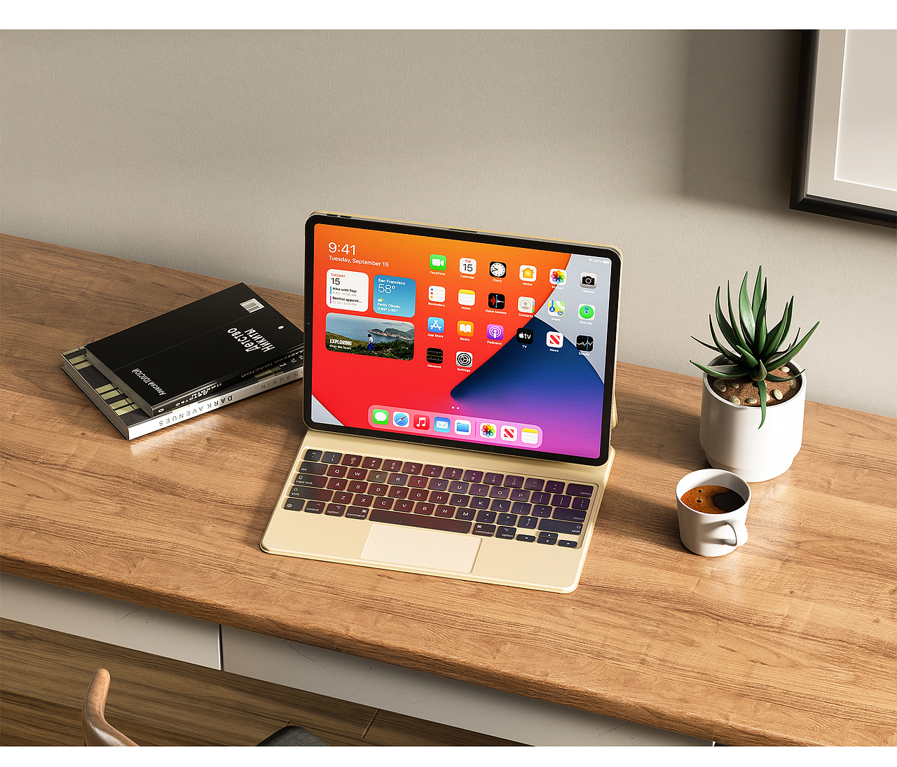 ipad产品渲染 平板电脑渲染 键盘渲染