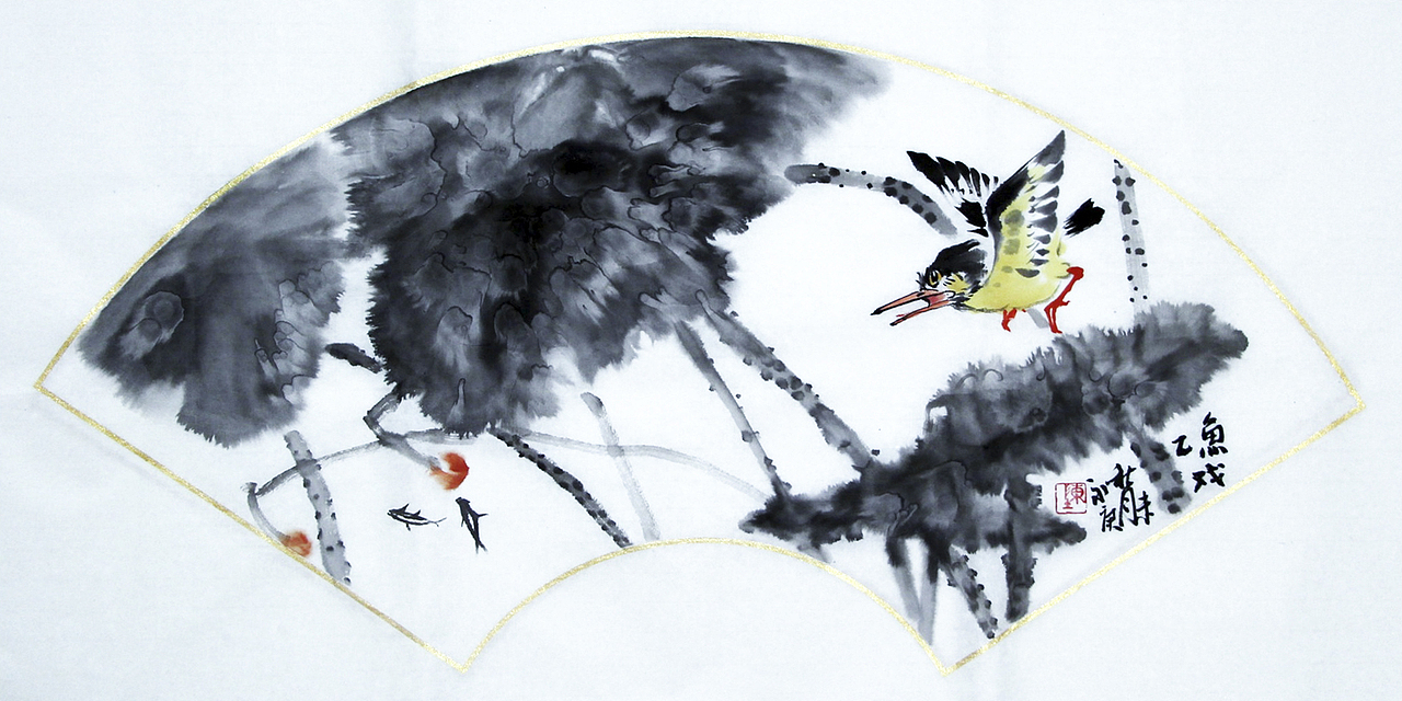 2017年扇形国画小品绘画作品合集