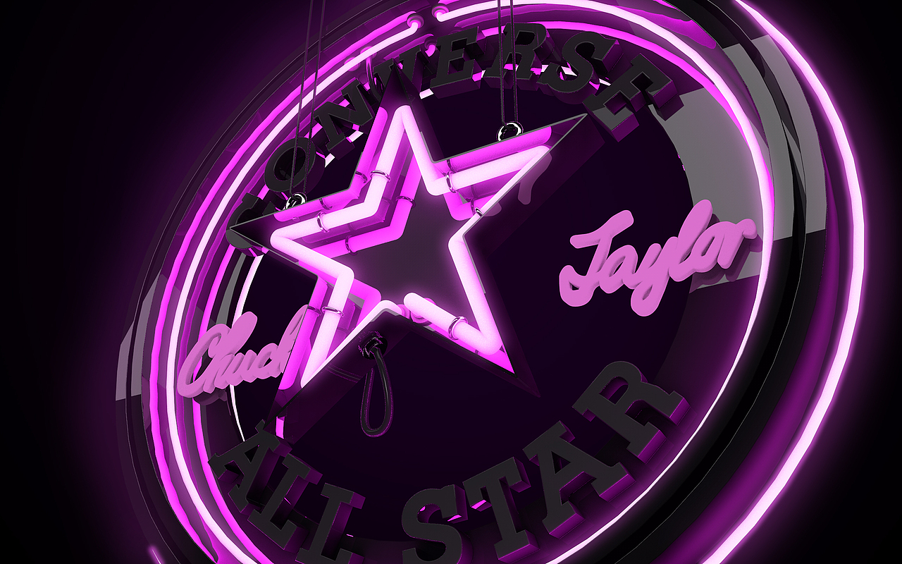 霓虹灯CONVERSE-C4D（图ZNjIyMDE5NTI=） - 图案 - 站酷设计师正在设计室原创素材 - 站酷ZCOOL