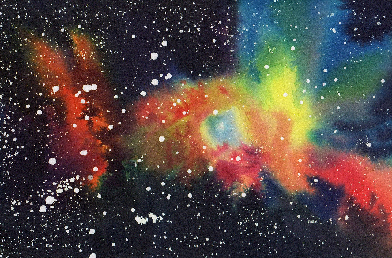 2017上半年年度总结1:水彩星空夜与海浪