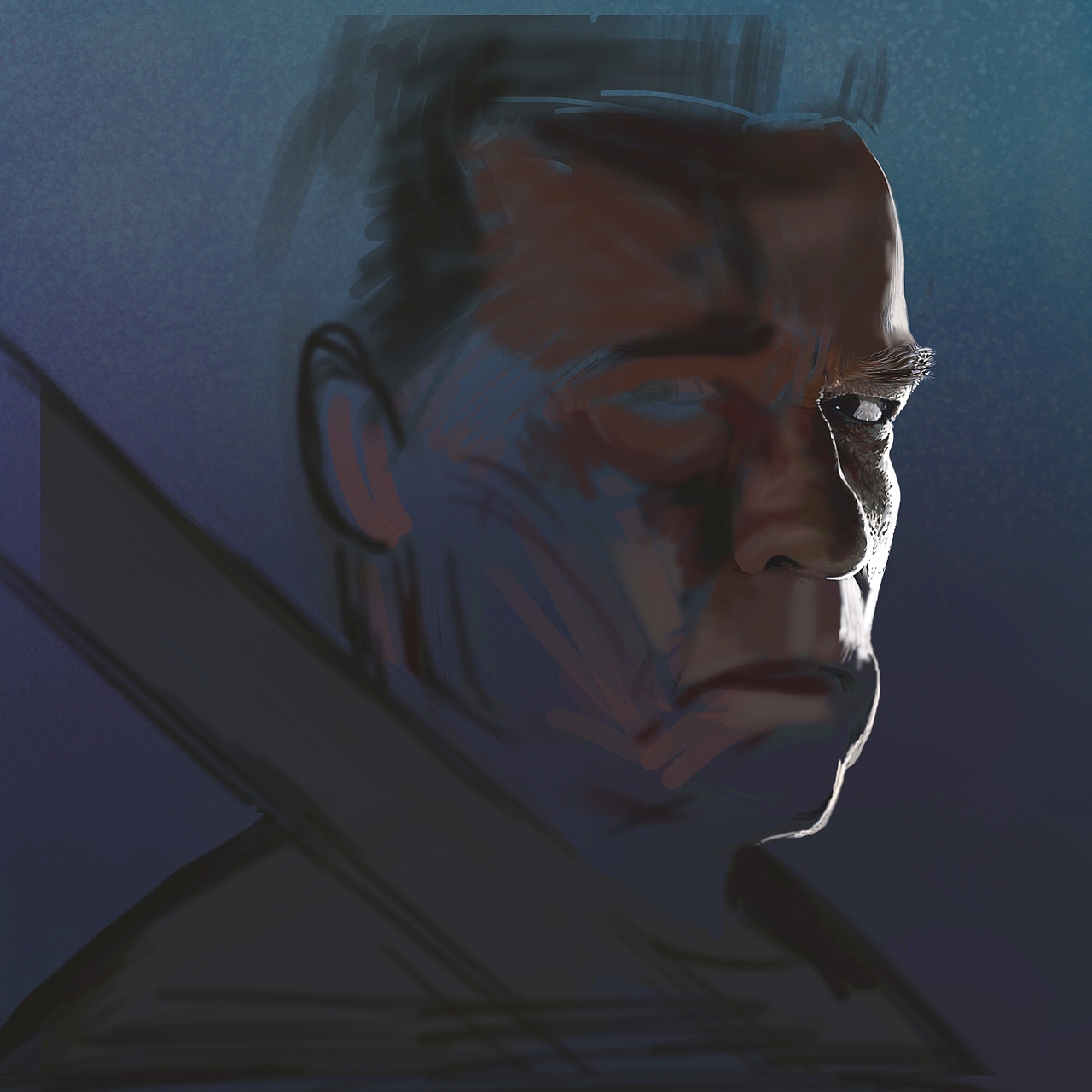 ps全手绘终结者