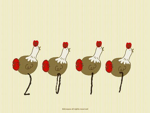 2017年鸡年贺年插画（个人主页-ZMjY1OTMyMjA=） - 创作习作 - 站酷设计师Droopee_Wong原创素材 - 站酷ZCOOL