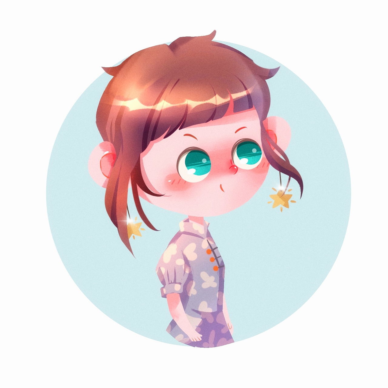 #儿童插画 近期商业头像小色稿总结