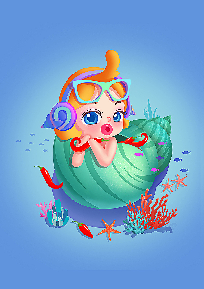 青螺包装插画（图ZMjc1NDA0MTIw） - 商业插画 - 站酷设计师插画师toya原创素材 - 站酷ZCOOL